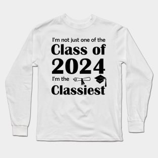 Lispe Not Just One of the Class of 2024 Long Sleeve T-Shirt